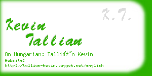 kevin tallian business card